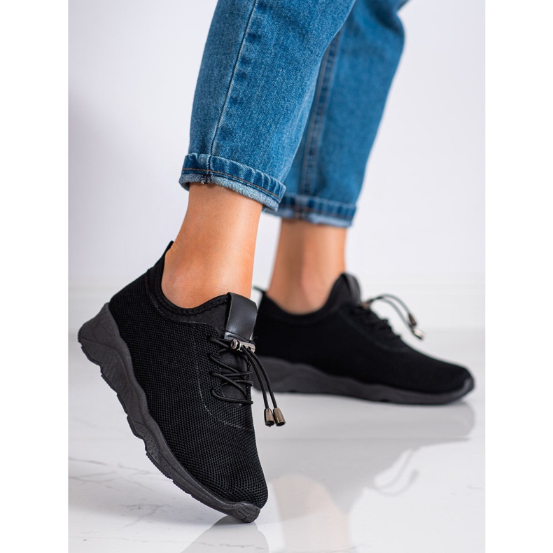 SUPER COOL Fekete textil cipők 1