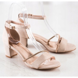 Goodin Elegáns szandál köbös cirkóniummal bézs aranysárga 1 Goodin Elegáns szandál köbös cirkóniummal bézs aranysárga 1