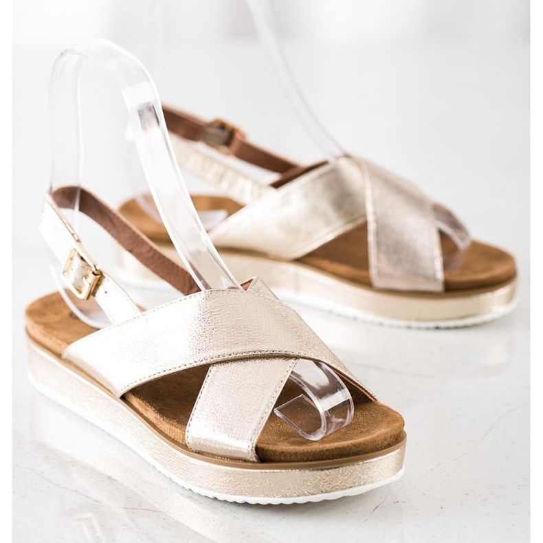 Goodin Arany szandál a platformon aranysárga 2