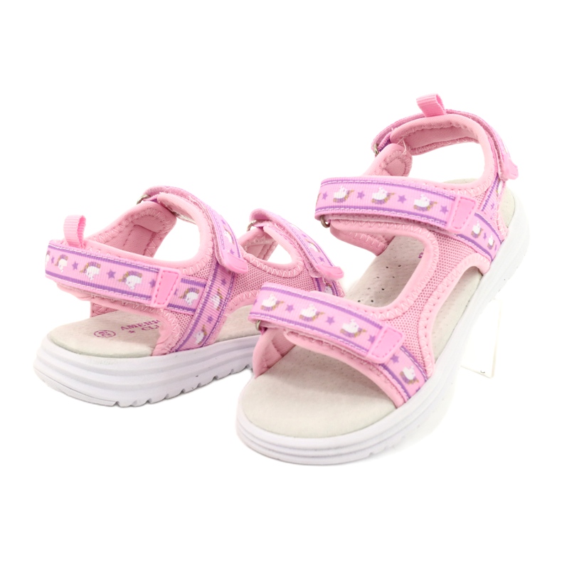 Pink Sandals American Club RL39 bőr talpbetét rózsaszín 3