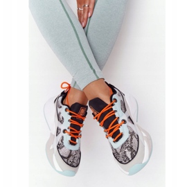 Női sportcipő Memory Foam Big Star HH274324 Szürke-zöld narancssárga 2