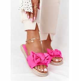 MSMG Gumi papucs rózsaszín Andrea íjjal bézs 1