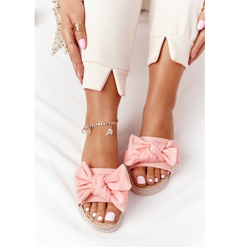 MSMG Gumi papucs Andrea Coral íjjal bézs sokszínű rózsaszín 1