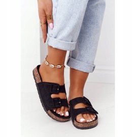 MSMG Fekete Jennifer Suede papucs parafa talpon 2