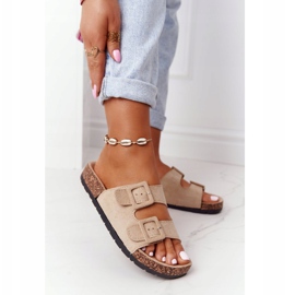 MSMG Jennifer bézs velúr papucs parafa talpon 1