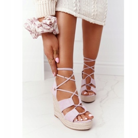 MSMG Kötett ék szandál Violet Mallorca lila 2