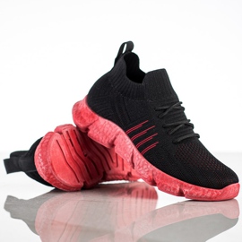 SHELOVET Áttört cipők a platformon fekete 1