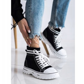 SHELOVET Divatos csúszós cipők fekete 1