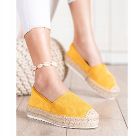 Seastar Áttört espadrillák velúrral sárga 2