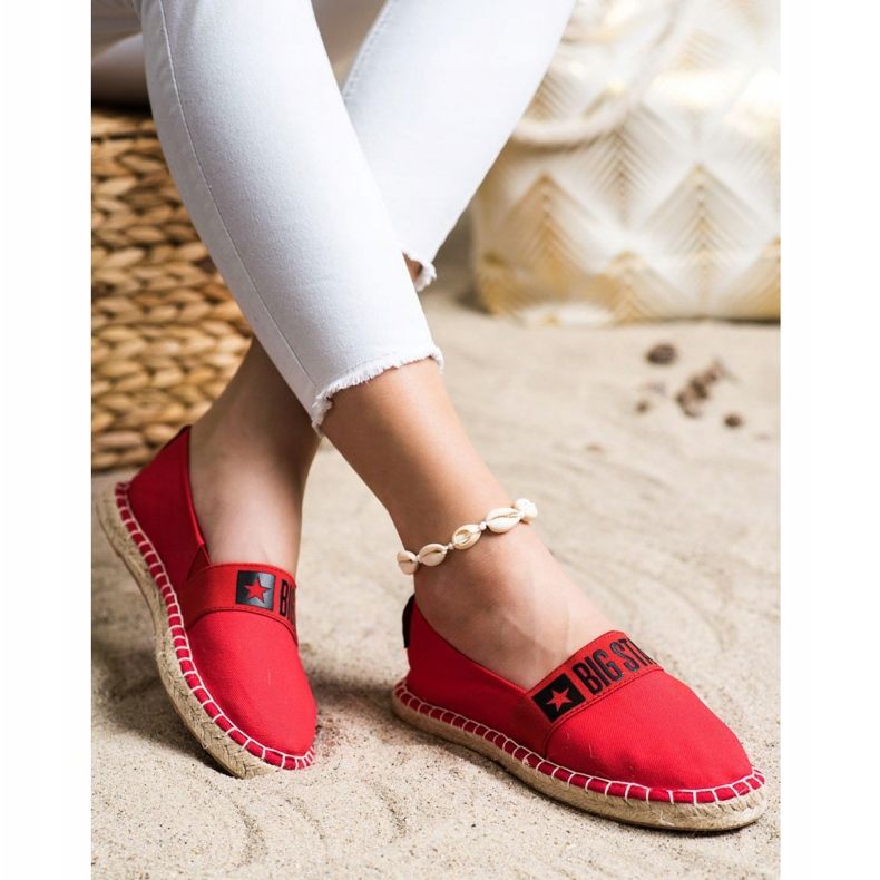 Női espadrilles Big Star HH274476 piros 1 Női espadrilles Big Star HH274476 piros 1