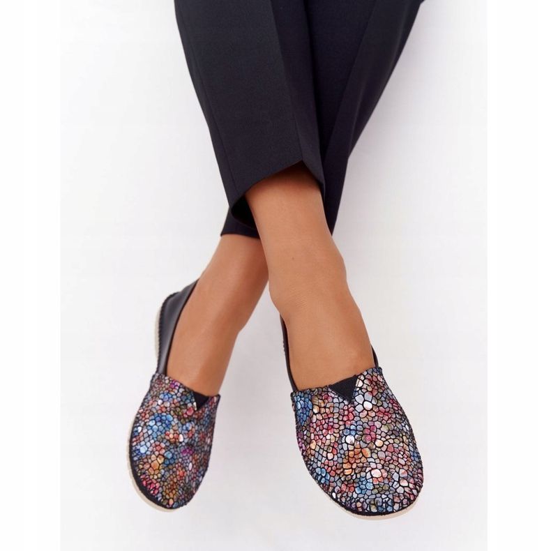 Női bőr Maciejka 01930-87 Fekete balerinák sokszínű 2