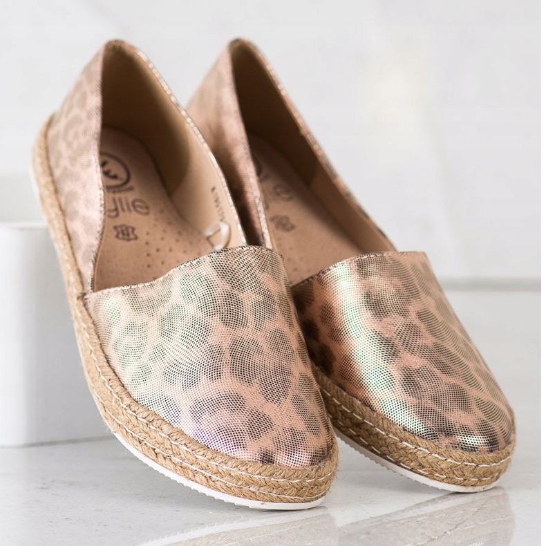 Kylie Foltos espadrillák bézs aranysárga 2