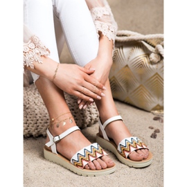 SHELOVET Alkalmi szandál fehér 1