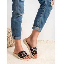 SHELOVET Alkalmi női papucs fekete sokszínű 1