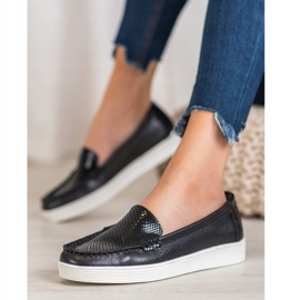 Mokaszinok a VINCEZA platformon fekete 1