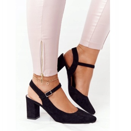 Suede szivattyúk egy rúdon Sergio Leone PB446 fekete 1