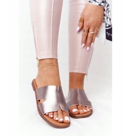 Bőr papucs Sergio Leone Sk 063 ezüst 2