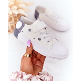 Gyermek cipők tépőzárral Big Star HH374052 Fehér-szürke 2