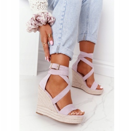 MSMG Ék szandál fonott lila Lanzarote ibolya 1