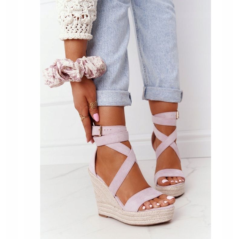 MSMG Ék szandál fonott lila Lanzarote ibolya 2