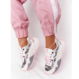 Női sportcipő Memory Foam Big Star HH274326 Fehér rózsaszín sokszínű 1