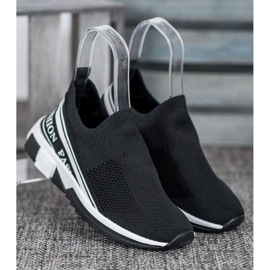 SHELOVET Áttört Slipony divat fehér fekete 1