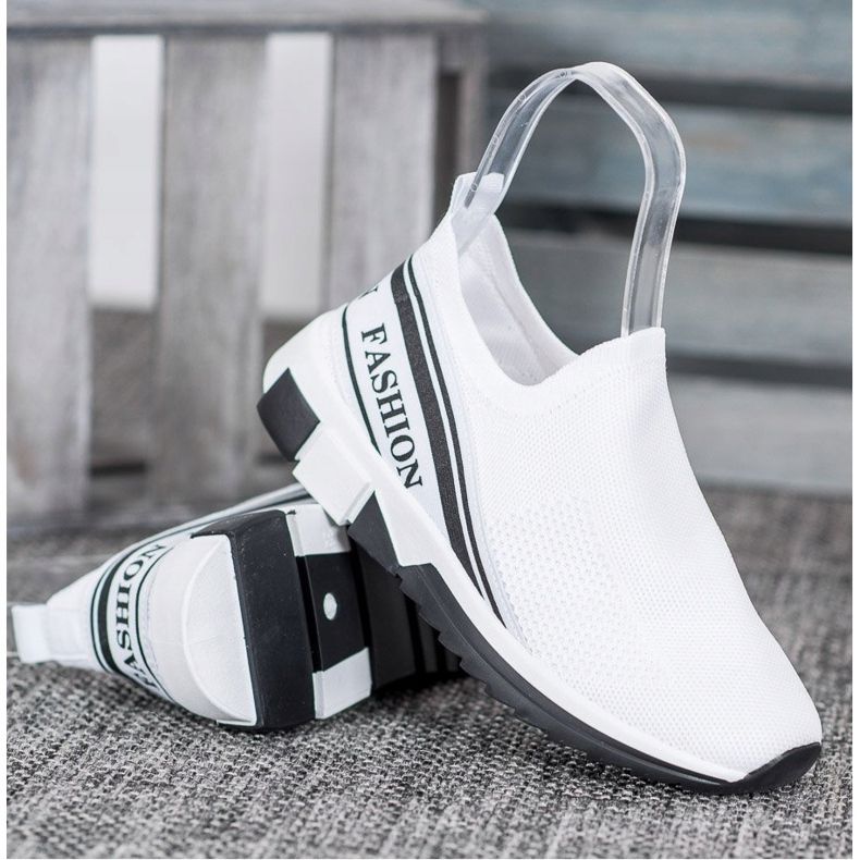 SHELOVET Áttört Slipony divat fehér 2