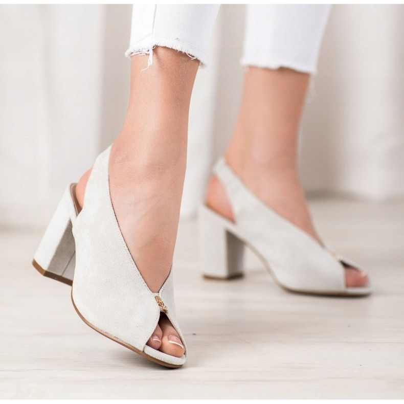 Elegáns cipő a poszton VINCEZA ezüst 2