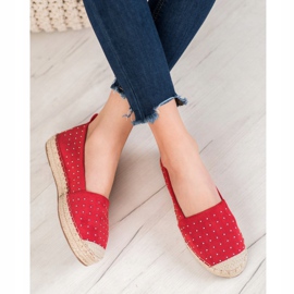 Goodin Piros velúr espadrillák 2