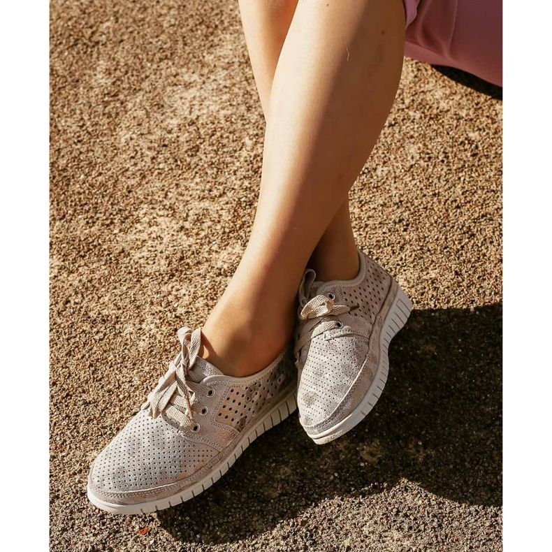 Kylie Leather Brogues a platformon sokszínű szürke 2