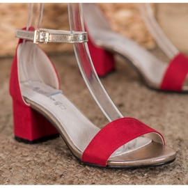 Goodin Elegáns szandál a bárban piros sárga 2