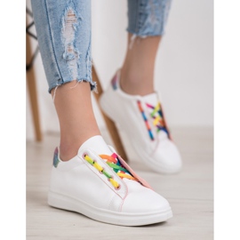 SHELOVET Divatos sportcipő fehér 1