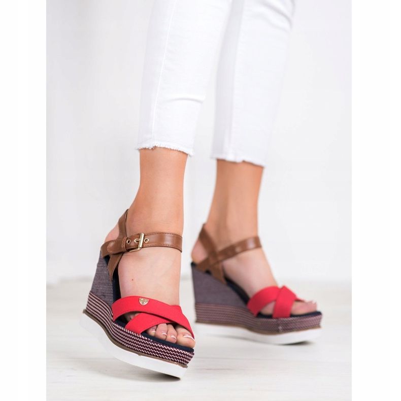 SHELOVET Wedge szandál sokszínű 1