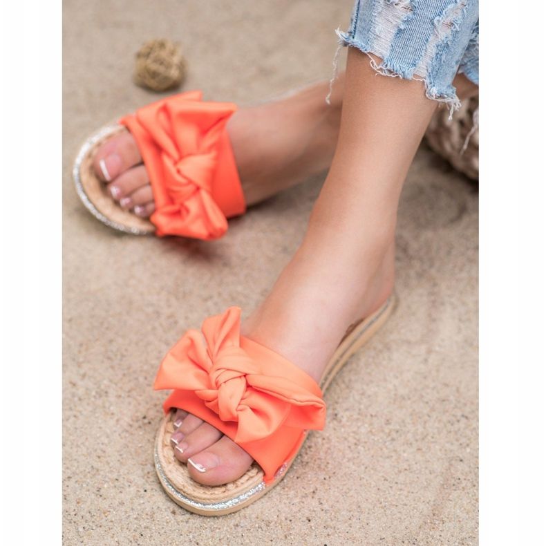 SHELOVET Stílusos narancssárga papucs 1