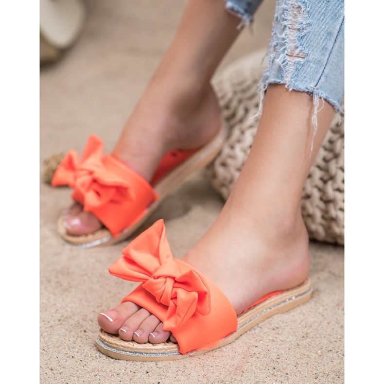 SHELOVET Stílusos narancssárga papucs 2