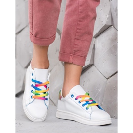 SHELOVET Divatos sportcipő fehér 1