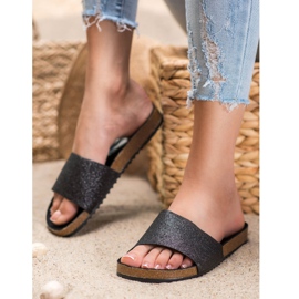 Filippo Fekete papucs csillogással 2