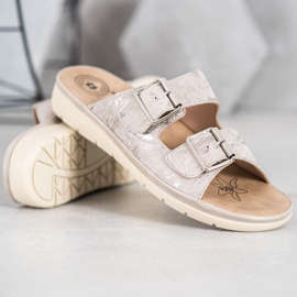 Evento Kényelmes Eco bőr papucs szürke 2 Evento Kényelmes Eco bőr papucs szürke 2