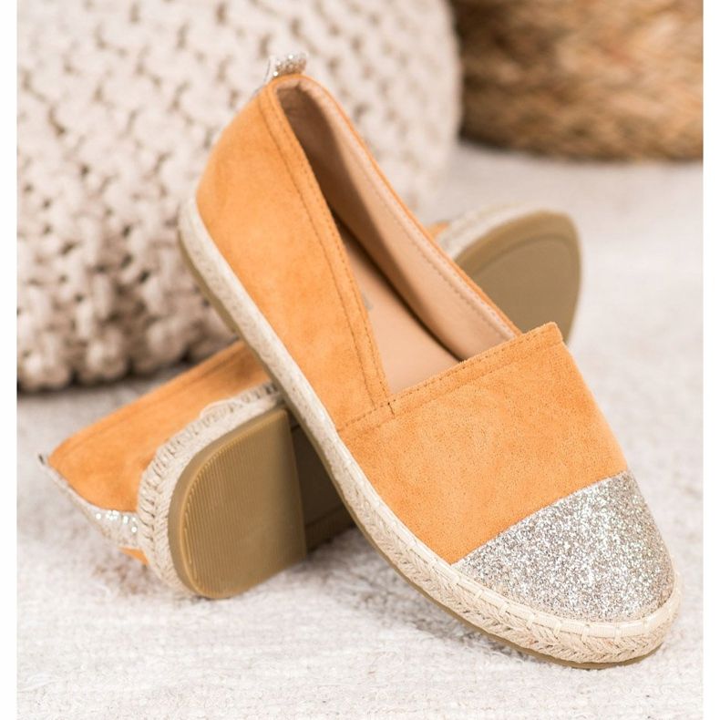 Seastar Espadrilles csillogással narancs sárga 2