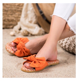 Renda Elegáns papucs íjjal narancs 2