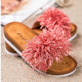 SHELOVET Stílusos korall papucs sokszínű rózsaszín 2