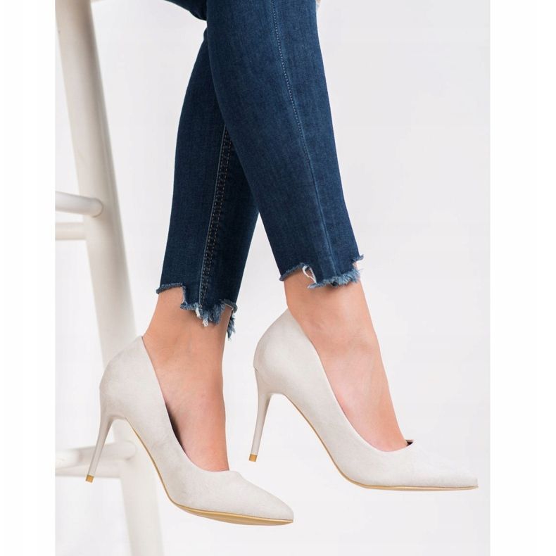 SHELOVET Szexi szürke magassarkú 1