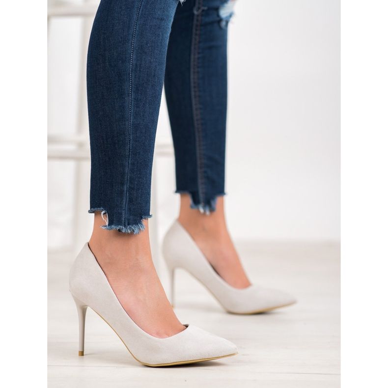 SHELOVET Szexi szürke magassarkú 2