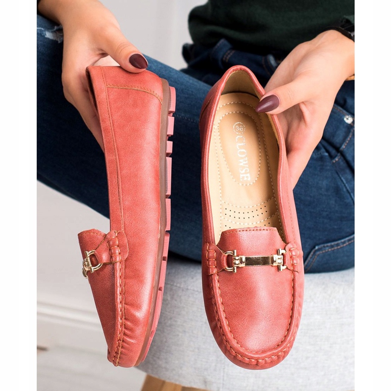 Clowse Piros mokaszin díszítéssel 1