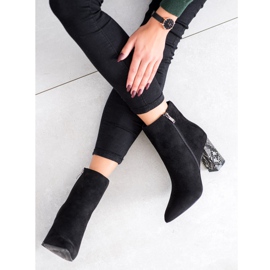 Goodin Snake Print magas sarkú csizma fekete 1 Goodin Snake Print magas sarkú csizma fekete 1