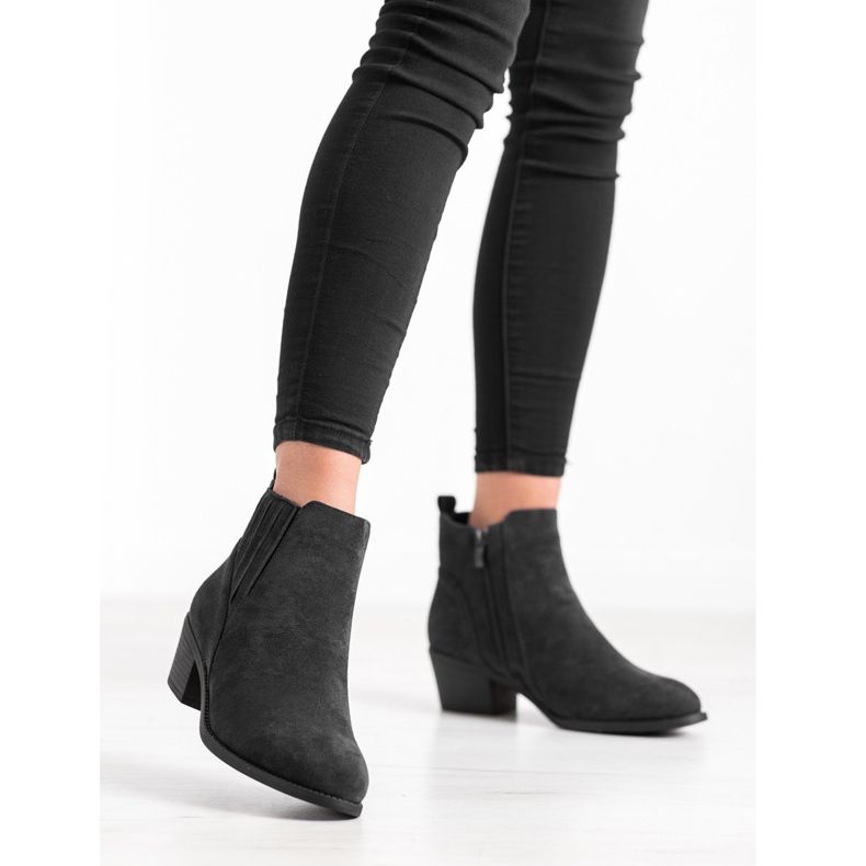 Camo Meleg velúr csizma fekete 2