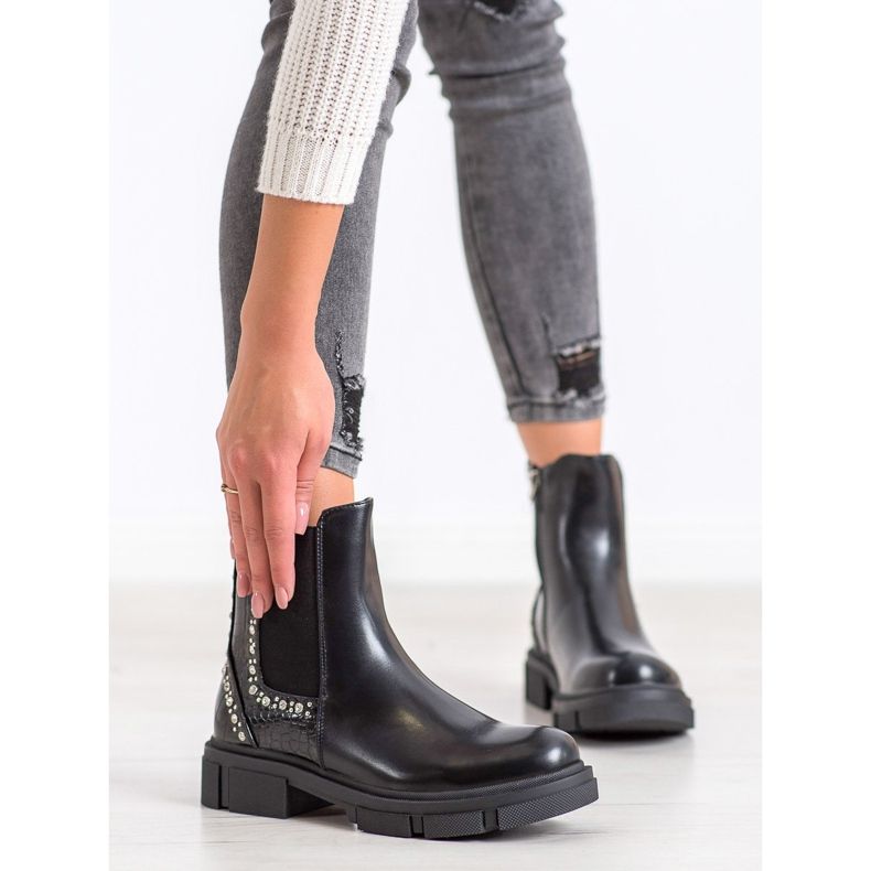 Yes Mile Fekete csizma köbös cirkónium -dioxiddal 2 Yes Mile Fekete csizma köbös cirkónium -dioxiddal 2