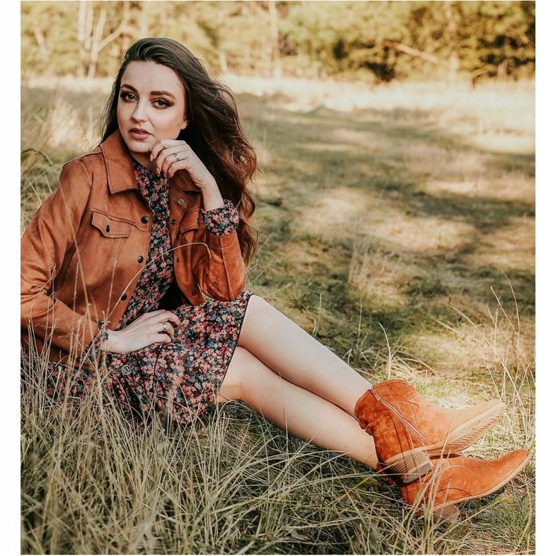 Cm Paris Velúr cowboy csizma barna 2