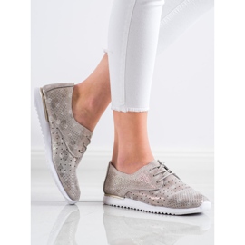 Kylie Áttört bőrcipő barna sokszínű 2