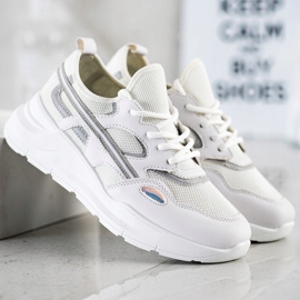 SHELOVET Alkalmi fehér cipők szürke 1